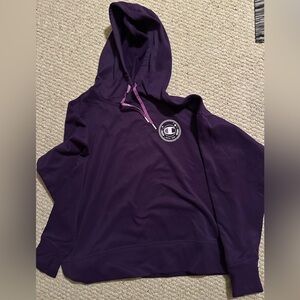 Champion Deep Purple Hoodie with Logo